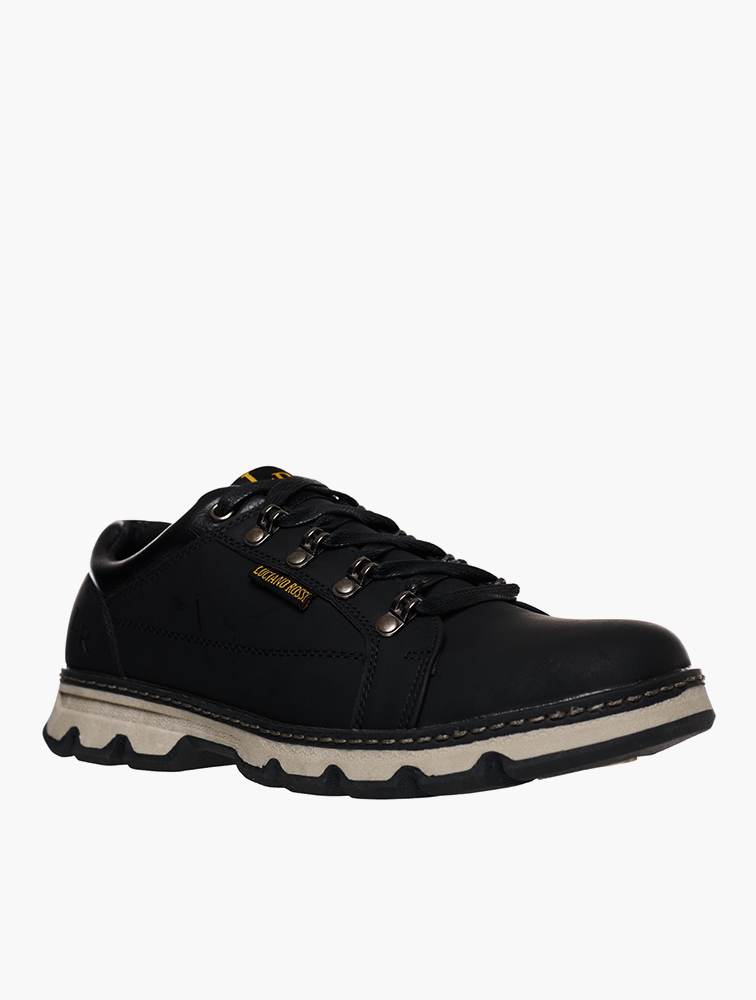 MyRunway | Shop Luciano Rossi Black Low Top Lace Up Shoes for Men